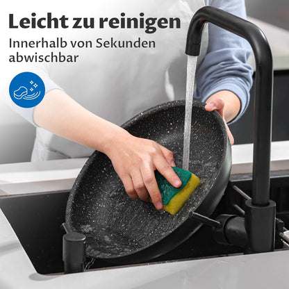BEZIA Topf- und Pfannenset Induktion mit abnehmbaren Griffen – 10-tlg