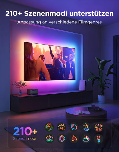 Govee TV LED Hintergrundbeleuchtung 2 RGBWIC 4,4 m für 32-70 Zoll TVs