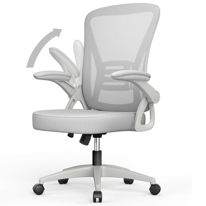 rattantree Ergonomischer Bürostuhl mit Lendenwirbelstütze – Grau. Grauer Bürostuhl mit Lendenwirbelstütze. Fördert gesunde Haltung im Büro.