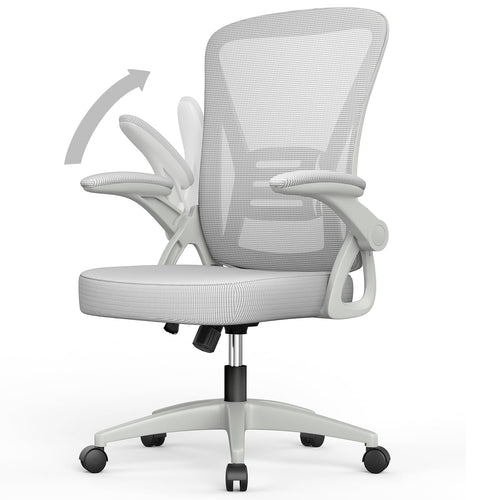 rattantree Ergonomischer Bürostuhl mit Lendenwirbelstütze – Grau. Grauer Bürostuhl mit Lendenwirbelstütze. Fördert gesunde Haltung im Büro.
