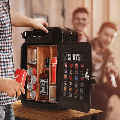 Maverton Kanister-Bar 20L, abschliessbar, schwarz, mit Gravur