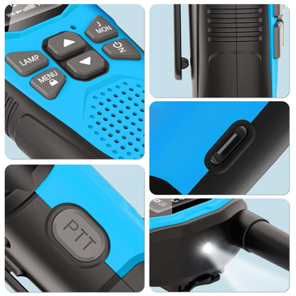 NXGKET Walkie Talkie 3er Set, aufladbar, bis 5 km Reichweite