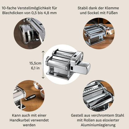 Marcato Atlas 150 Elektrische Nudelmaschine - Motor, Edelstahl