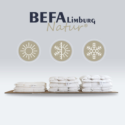 BEFA NATUR Daunendecke Ganzjahr 90% Daunen – 135x200 cm