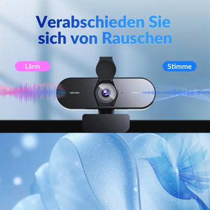 NEWORK EasyCam 502 Webcam 4K mit Dual-Autofokus und USB-A