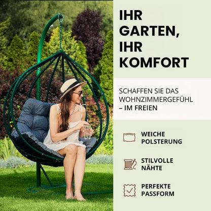 Bjird Hängesessel Kissen, Sitzauflage für Polyrattan & Rattan, Beige
