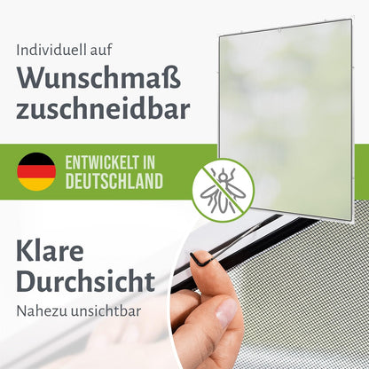 empasa Insektenschutz Fenster Basic mit Alurahmen, 130 x 150 cm, weiss