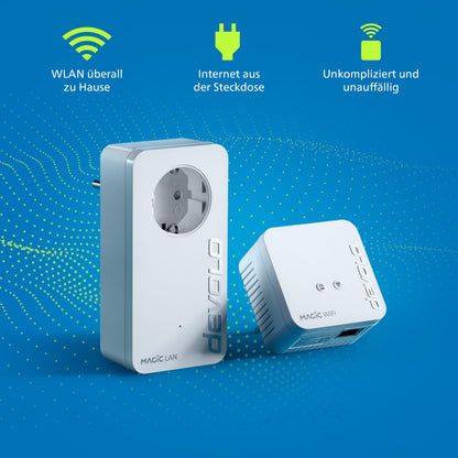 devolo Magic 1 WiFi mini Starter Kit, Powerline Adapter, 1200 Mbit/s