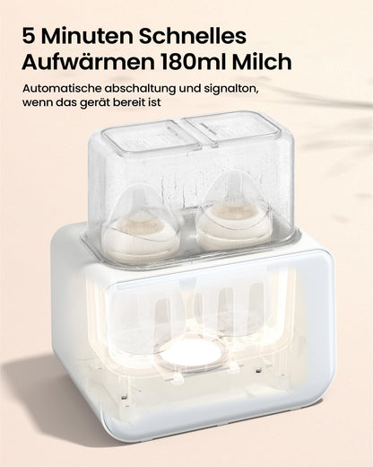 Grownsy Flaschenwärmer 9-in-1 mit Sterilisator und LCD-Display