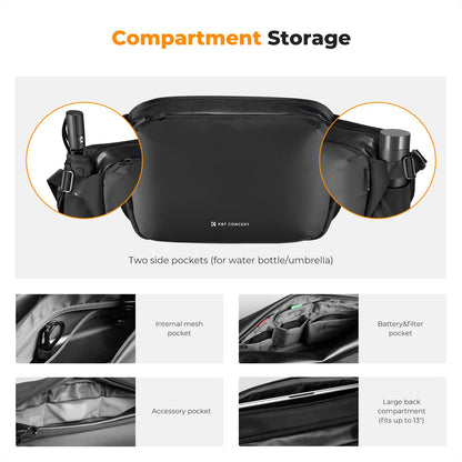 K&F CONCEPT Kameratasche KF13.177, Schultertasche 10 L schwarz