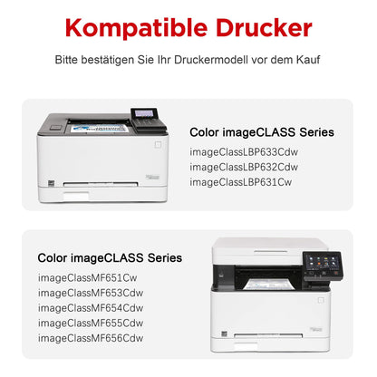 AUMOK 067H Toner-Set 4er-Pack kompatibel für Canon 067 i-SENSYS