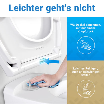 LOBENSWERK WC-Sitz mit Absenkautomatik, antibakteriell, Duroplast