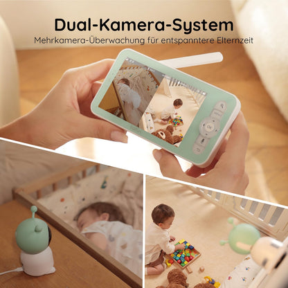 BOIFUN Baby 6T Babyphone mit Kamera, 2K, Nachtlicht und App