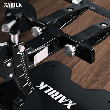 XARILK Messerschärfer Kit Aluminium Profi - 3 Diamantplatten Silber