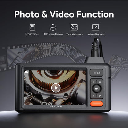 DEPSTECH DS620 Endoskopkamera mit Triple Lens, 5-Zoll-Display, 5m