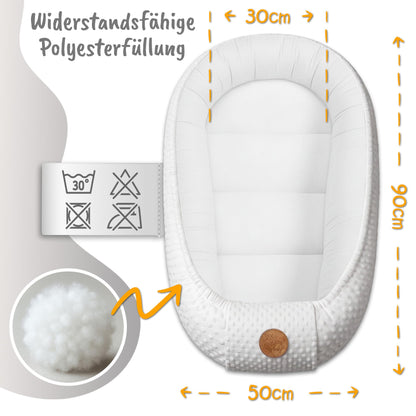 Totsy Baby Babynestchen Minky, tragbares Babynest 70-90 cm, Giraffen