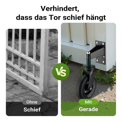 Wiltec Torrolle 360° Gummirad, Schiebetorrolle bis 275 kg