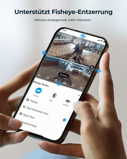 Reolink FE-P 6MP PoE IP Fisheye Sicherheitskamera 360° - Weiss
