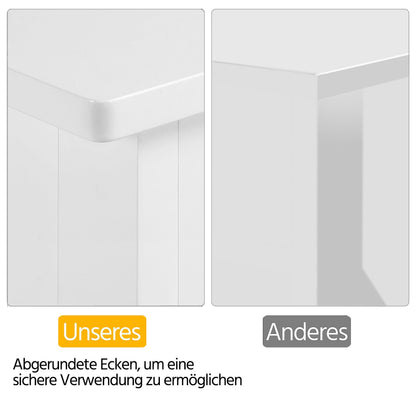 Yaheetech Konsolentisch Schublade, 2 Ablagen, X-Beine - 80x30x80cm