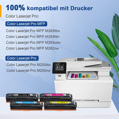 Palmtree 207X Kompatibel Tonerpatrone mit Chip - Schwarz 4er-Pack