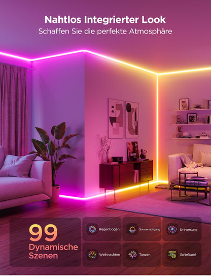 Govee Neon LED Streifen RGBIC 5M für Sockelleiste – Matter