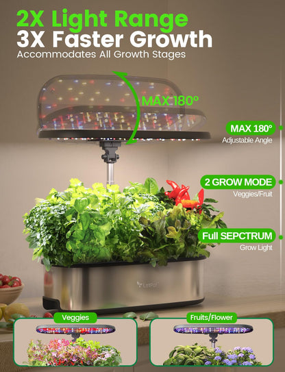 LETPOT LPH-SE WiFi Hydroponik System - 12 Hülsen Indoor Garten