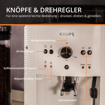 KRUPS Arabica Picto EA810570 Kaffeevollautomat - Weiss