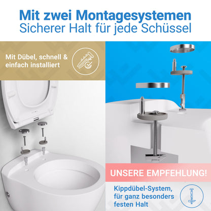 LOBENSWERK WC-Sitz mit Absenkautomatik, antibakteriell, Duroplast