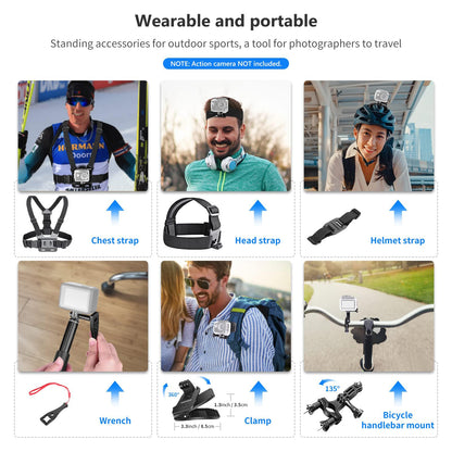 NEEWER 50-in-1 Actionkamera Zubehör Set für GoPro DJI Insta360