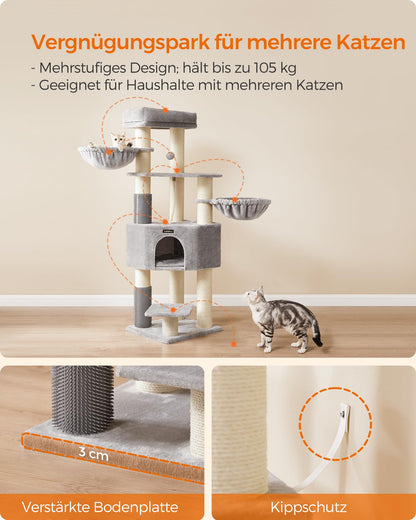 Feandrea PCT003N01 Kratzbaum für grosse Katzen - Taubengrau