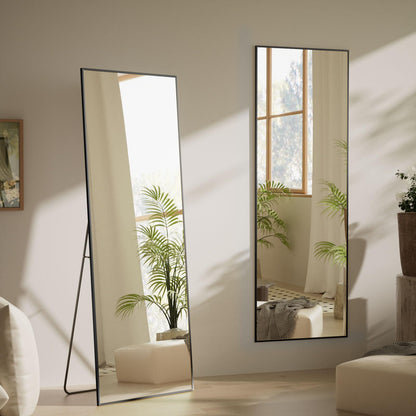 BEAUTYPEAK Ganzkörperspiegel 150x40 cm, Stand- und Wandspiegel Schwarz