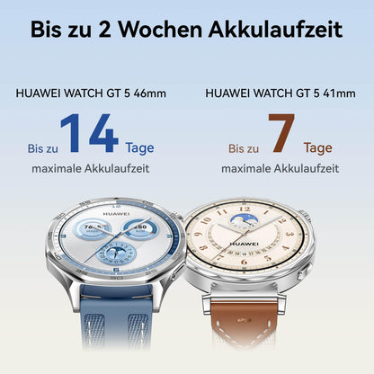 HUAWEI Watch GT 5 Smartwatch 46 mm mit Gesundheitsmonitoring, Schwarz