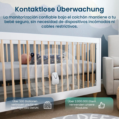 Babysense 7 kontaktloser Baby-Bewegungsmonitor mit 2 Sensormatten