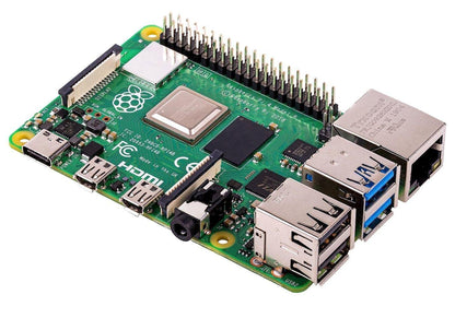 Raspberry Pi 4 Modell B Mini-Computer – 8 GB Arbeitsspeicher. Grüner Einplatinencomputer für programmierbare Embedded-Systeme.