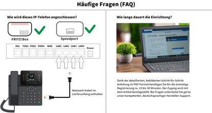GEQUDIO IP Telefon GZ-2 mit Netzteil - Fritzbox/Telekom