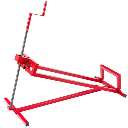 Arebos Rasentraktorheber 450 kg - Neigung verstellbar. Blauer Metallheber mit Kurbel. Hebt Rasentraktoren zur Wartung/Reinigung.