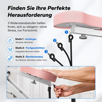 MERACH 2-in-1 Kniebeugen-Rudergerät R07 - Faltbar, Weiss