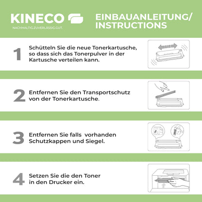 Kineco Toner 3er-Pack Schwarz kompatibel mit Kyocera TK-1150