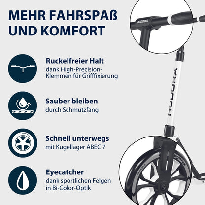 HUDORA BigWheel 205 Advanced Scooter – Alu-Tretroller bis 100 kg