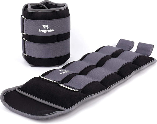 Fragraim Gewichtsmanschetten Fuss & Hand – 10KG 1 Paar. Flexible, schwarze Manschetten zur Intensivierung des Krafttrainings.