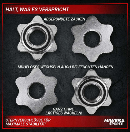 Miweba Sports MKH120 Hantelset 20 kg Kurzhanteln mit Koffer