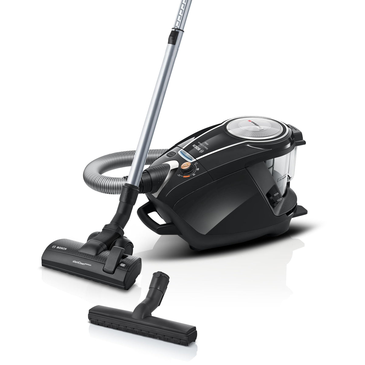 Bosch ProSilence Serie 8 BGS7MS64 Bodenstaubsauger Schwarz. Saugt geräuscharm Hartböden und Teppiche in Haushalten.
