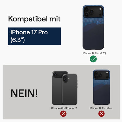 pitaka Aramidfaser Hülle iPhone 17 Pro ultradünn mit MagSafe