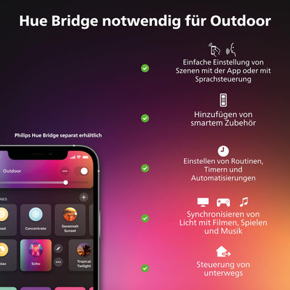 Philips Hue Lily Gartenstrahler Basis Set 3er Pack Schwarz