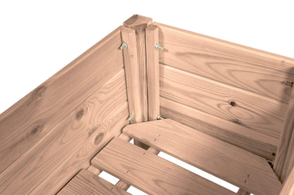 mgc24 Hochbeet Massiv für Kinder, Kiefernholz Braun, 79 x 40 x 50 cm