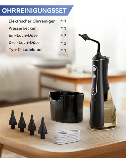 SEEDEAR Elektrischer Ohrenschmalz-Entferner IPX7, Ohrspülung Set