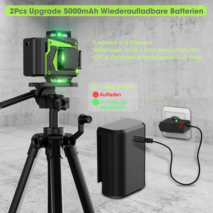 Pdgrid Kreuzlinienlaser MW3-16G, 4x360° grün, selbstnivellierend