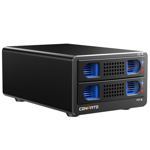 DATAX Dual Bay HDD/SSD Gehäuse 2.5/3.5 SATA - 10G USB 3.2 Lüfter. Rechteckiger Dock, für externen Datentransfer.