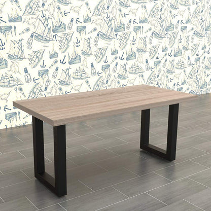 Melko 2er Set Tischbeine Stahl 70x72 cm Vierkantrohr Tischkufen