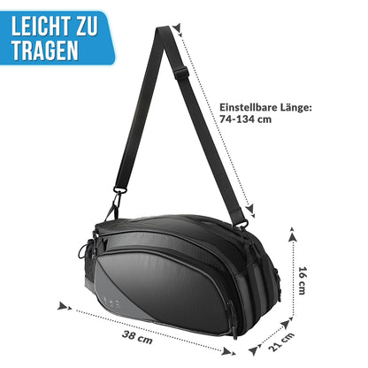 Eyein Fahrradtasche Gepäckträger 12L wasserdicht mit Schultergurt